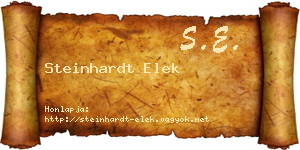 Steinhardt Elek névjegykártya